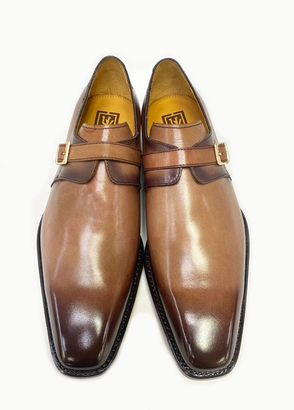 Ugo Vasare "Brooks" Monkstrap Shoe Walnut