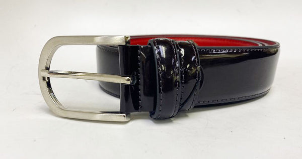 Style: C Collection Patent Leather Belt Brown