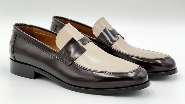 Style: C Collection Leather Belt Brown/Beige