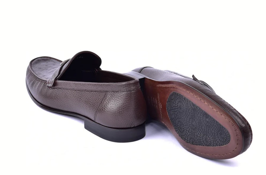 Corrente Style 3898 Ostrich Loafer Brown