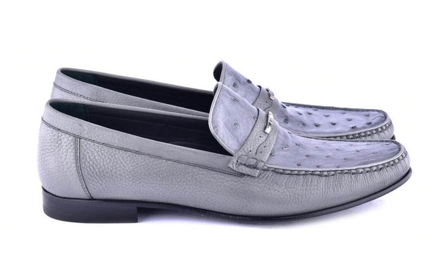 Corrente Style 3898 Ostrich Loafer Grey