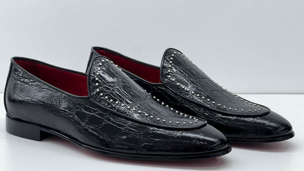 Style: C Collection Black Croco Print Belt