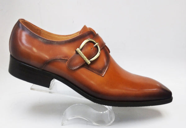Calfskin Monkstrap Rust/Tan