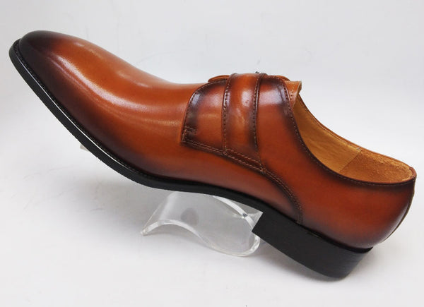 Calfskin Monkstrap Rust/Tan