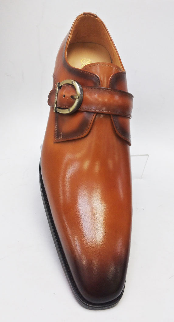 Calfskin Monkstrap Rust/Tan