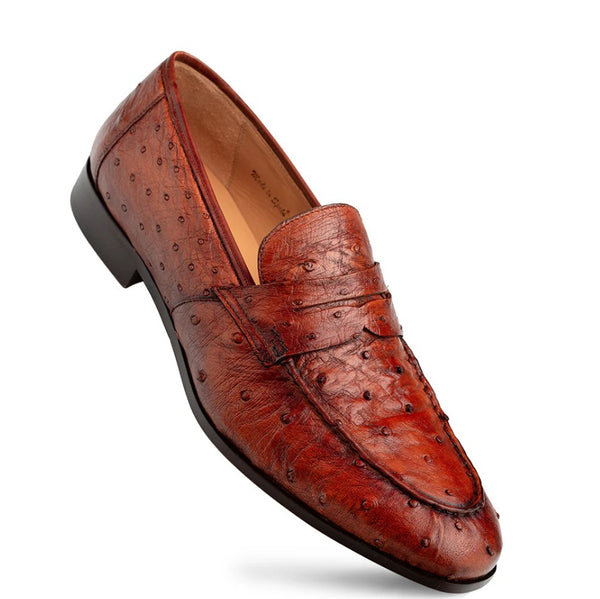 "Nogales" Ostrich Loafer Brandy