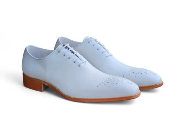 Calfskin Lace-Up Oxford White