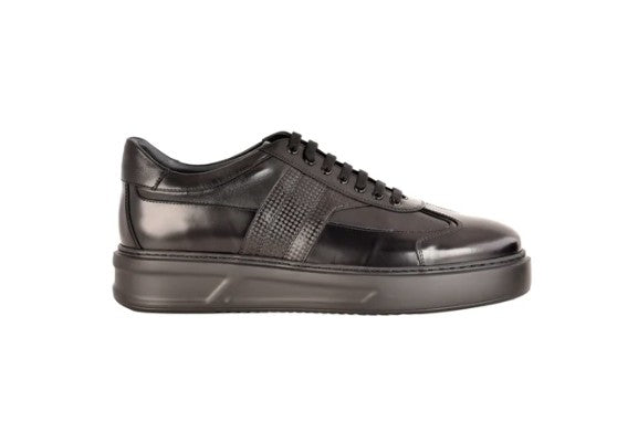 Corrente Calfskin Fashion Sneaker - Black
