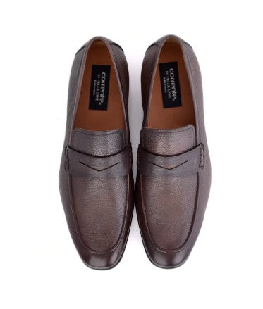 Corrente Grain Leather Penny Loafer - Brown