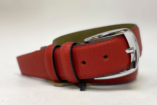 Style: C Collection Leather Belt Red