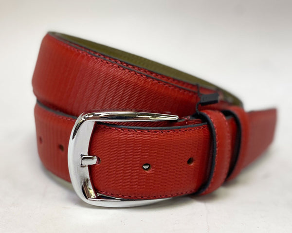 Style: C Collection Leather Belt Red