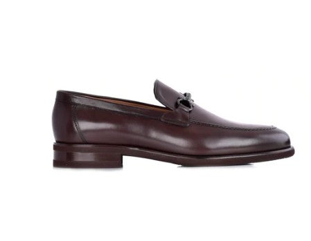 Corrente Leather Buckle Loafer - Brown