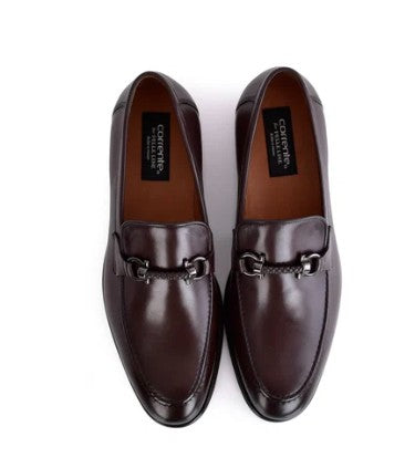 Corrente Leather Buckle Loafer - Brown