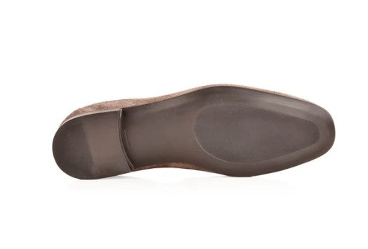 Corrente Denim Leather Loafer - Brown