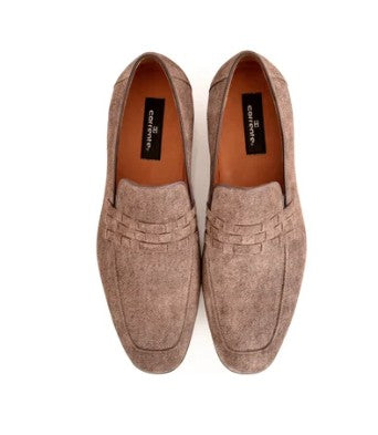 Corrente Denim Leather Loafer - Brown