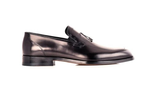 Corrente Lux Leather Tassel Loafer - Black