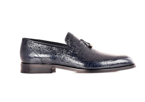 Corrente Lux Leather Tassel Loafer - Navy