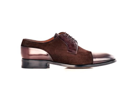 Corrente Lux Leather and Suede Cap Toe - Brown