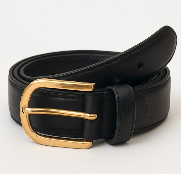 Style: C Collection Black Leather Belt