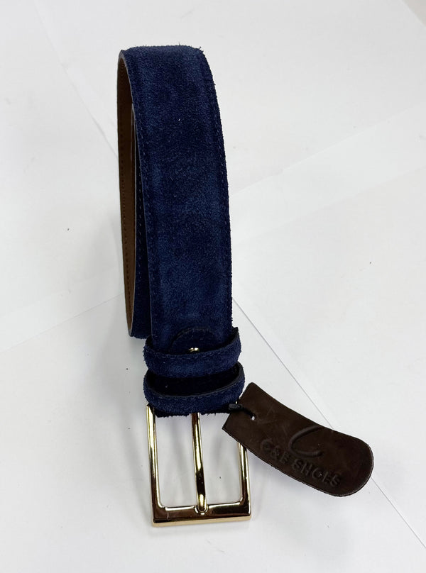 Style: C Collection Suede Belt Blue