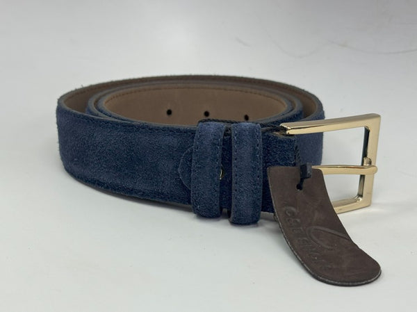 Style: C Collection Suede Belt Blue