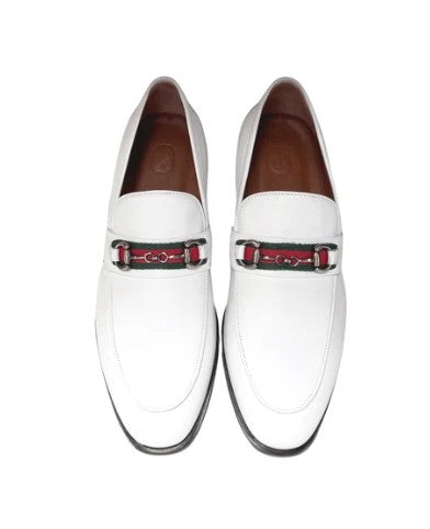 Pelle Borris Buckle Loafer White