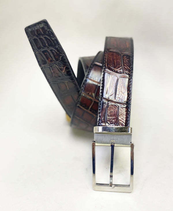 Style: Maurice Alligator Belt-Mahogany