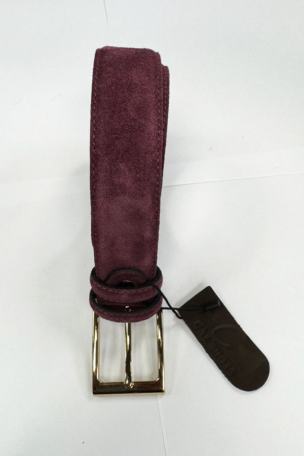Style: C Collection Suede Belt Burgundy