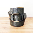 Load image into Gallery viewer, Crocodile Printed Leather Belt Olive