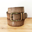 Load image into Gallery viewer, Crocodile Printed Leather Belt Taupe