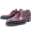 Load image into Gallery viewer, Burnished Calfskin "Cambridge" Slip-On Shoe Burgundy