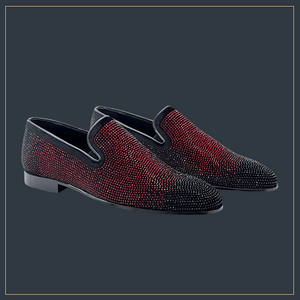 Red and Black mens formal shoes
