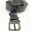 Load image into Gallery viewer, Crocodile Printed Leather Belt Grey