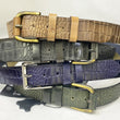 Load image into Gallery viewer, Crocodile Printed Leather Belt Blue