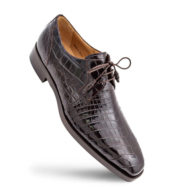 Style: "Dandy" Alligator Derby Forest Brown