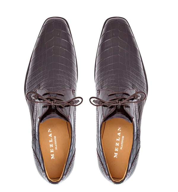 Style: "Dandy" Alligator Derby Forest Brown