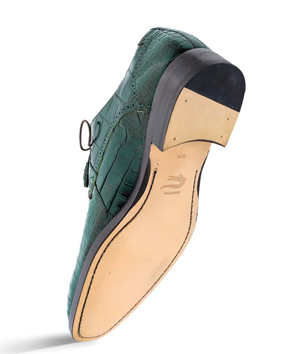 Style: "Dandy" Alligator Derby Forest Green