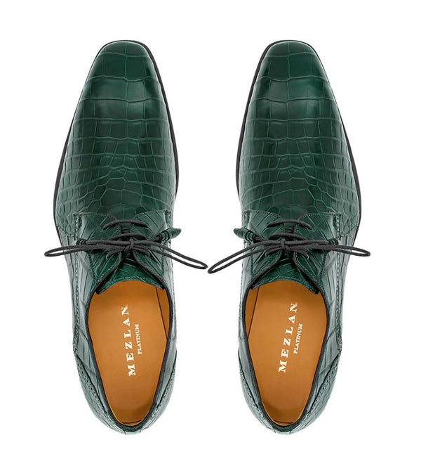 Style: "Dandy" Alligator Derby Forest Green