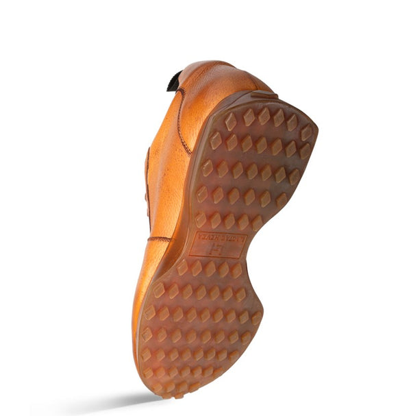 Mezlan "Gerardo" Deerskin Sneaker-Cognac