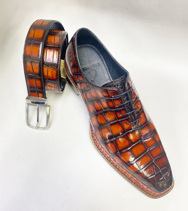 Style: Maurice Alligator Belt-Cognac