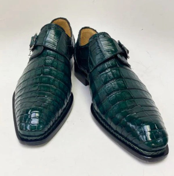 Crocodile Belt Forest Green