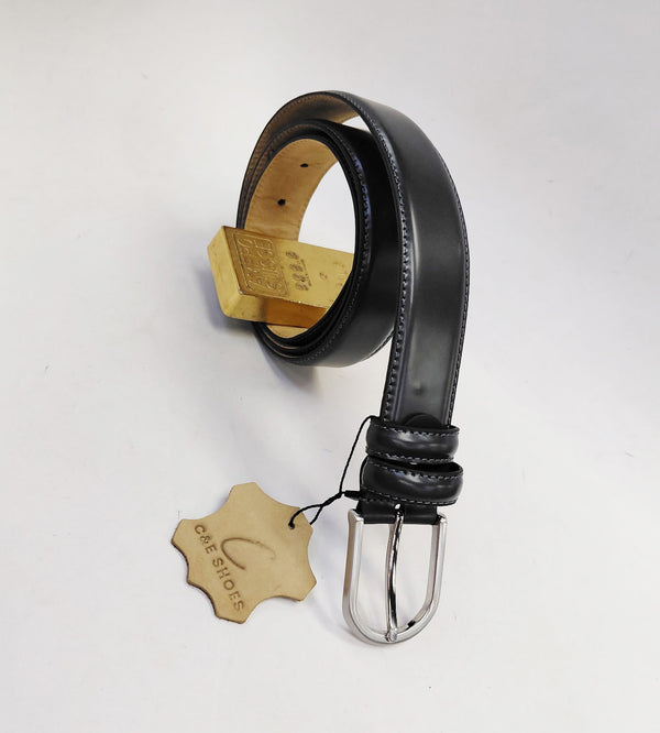 Style: Grey Leather Belt-Silver Buckle