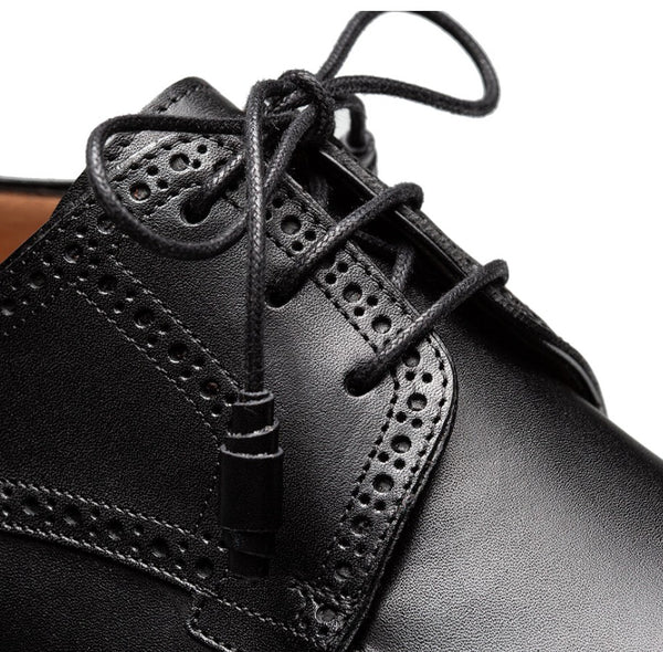 Mezlan Hatley Patina Calf Derby - Black