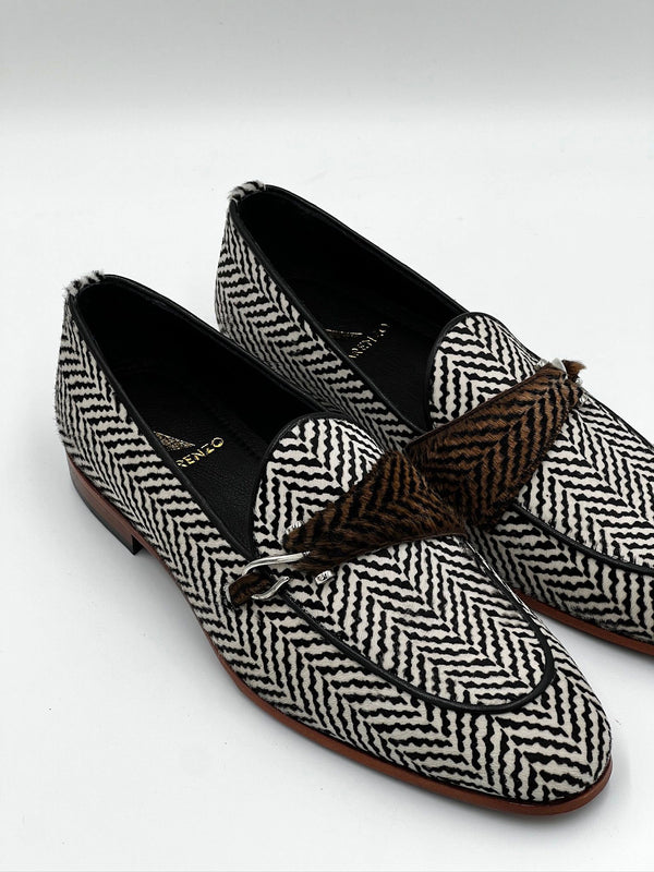 Style: Herringbone-Black/Beige