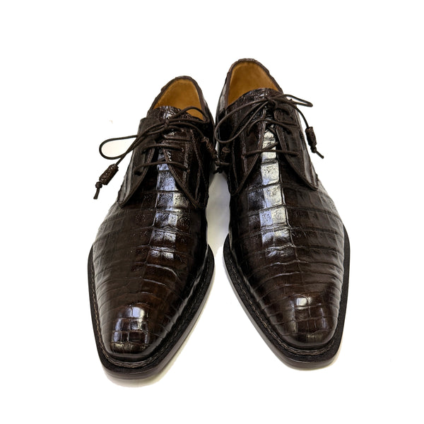 "Cratos" Crocodile Derby Brown