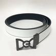 Load image into Gallery viewer, Maurice Reversible Leather Belt Blue/Black