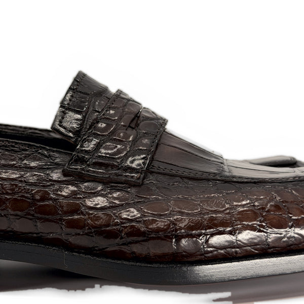 Maurice Custom Made Mirage Alligator Loafer - Brown