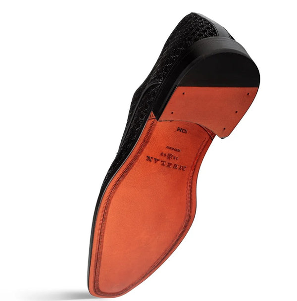 Mezlan Montage Printed Suede Derby - Black
