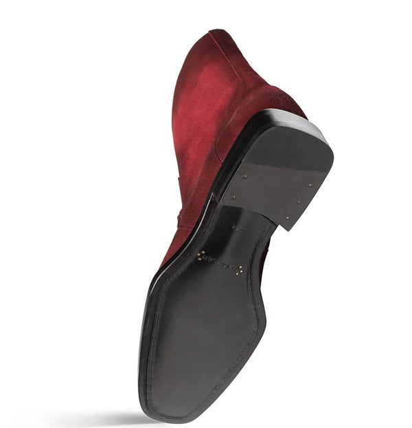 Mezlan Mystic Suede Ornament Boot Wine