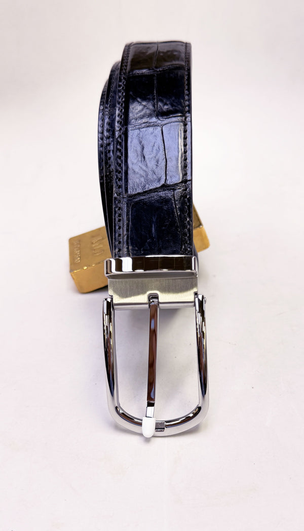 Style: Alligator Belt-Navy
